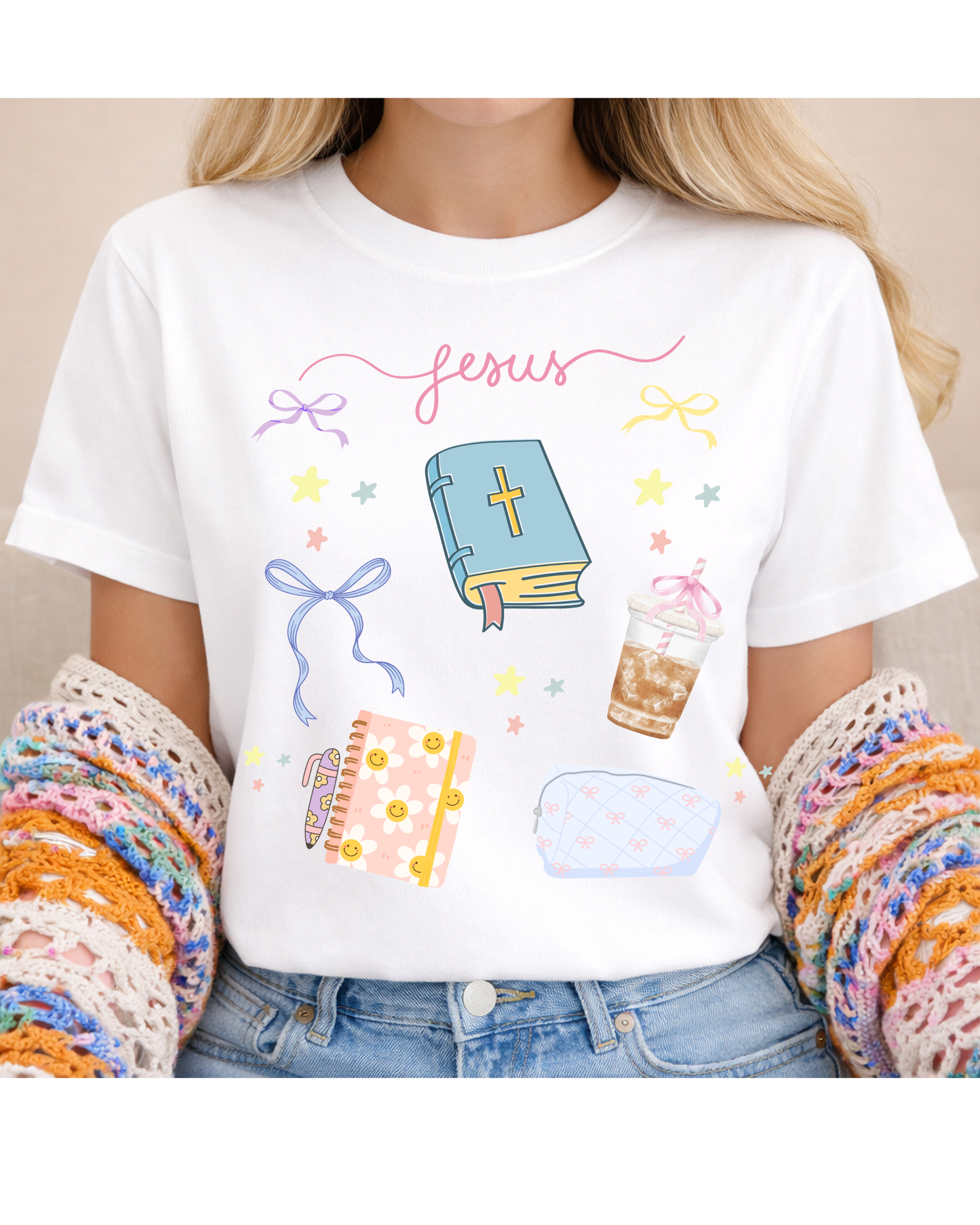 Jesus Collage Christian Shirt & Sweatshirt | Vintage Faith Graphic Apparel