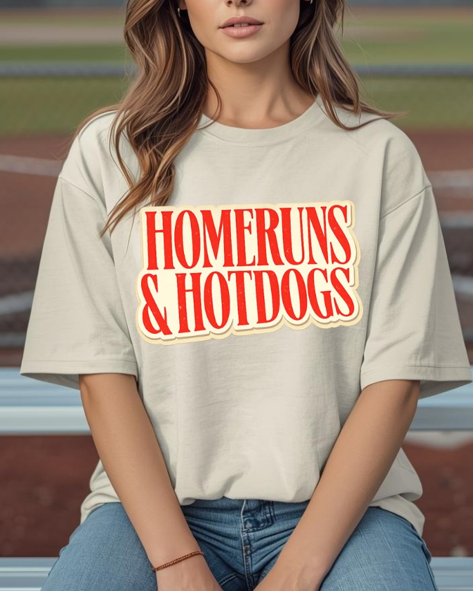 Homeruns & Hotdogs Baseball Shirt & Sweatshirt | Cute Sports Apparel