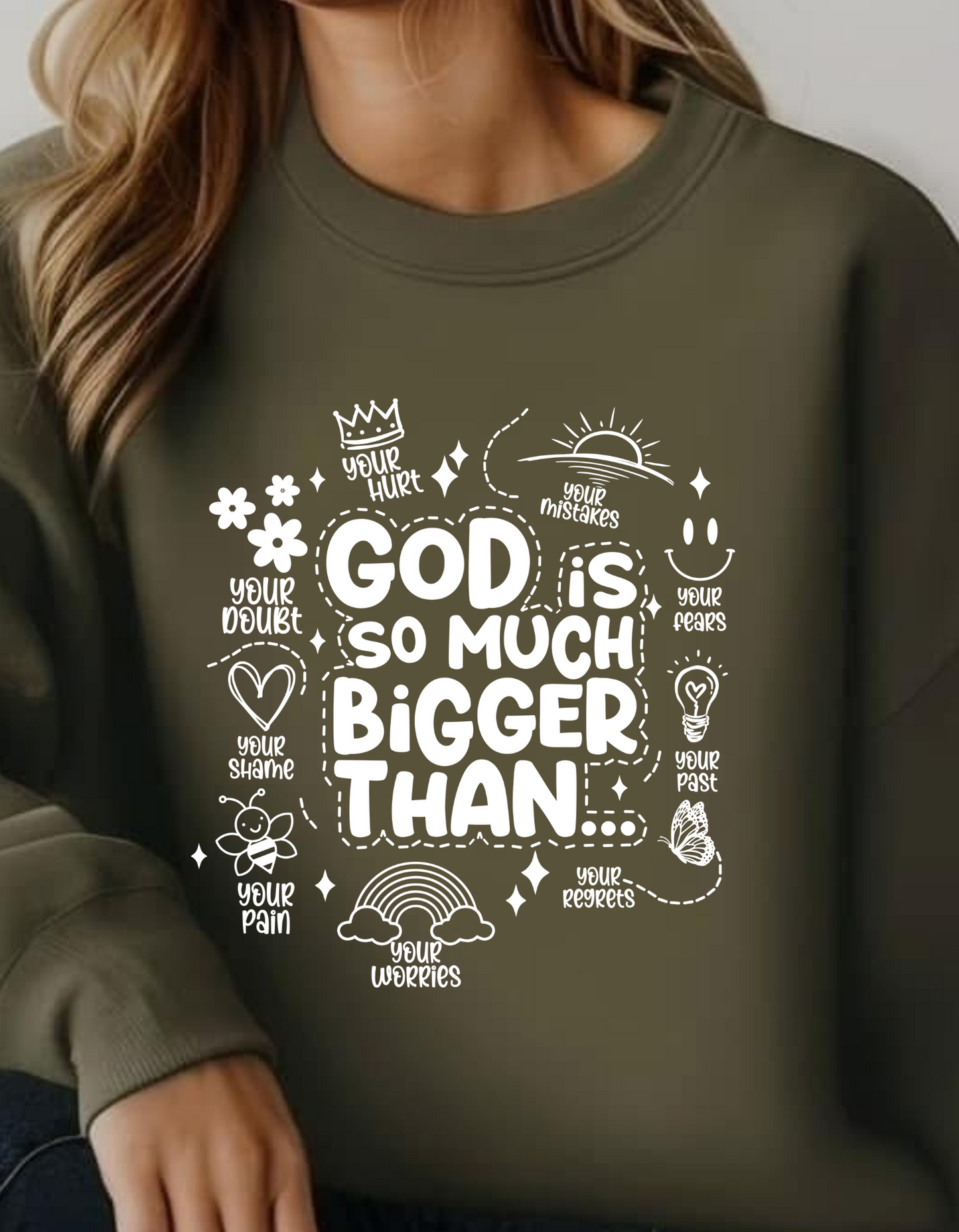 God Is So Much Bigger Than Shirt | Faith Over Fear Christian Tee