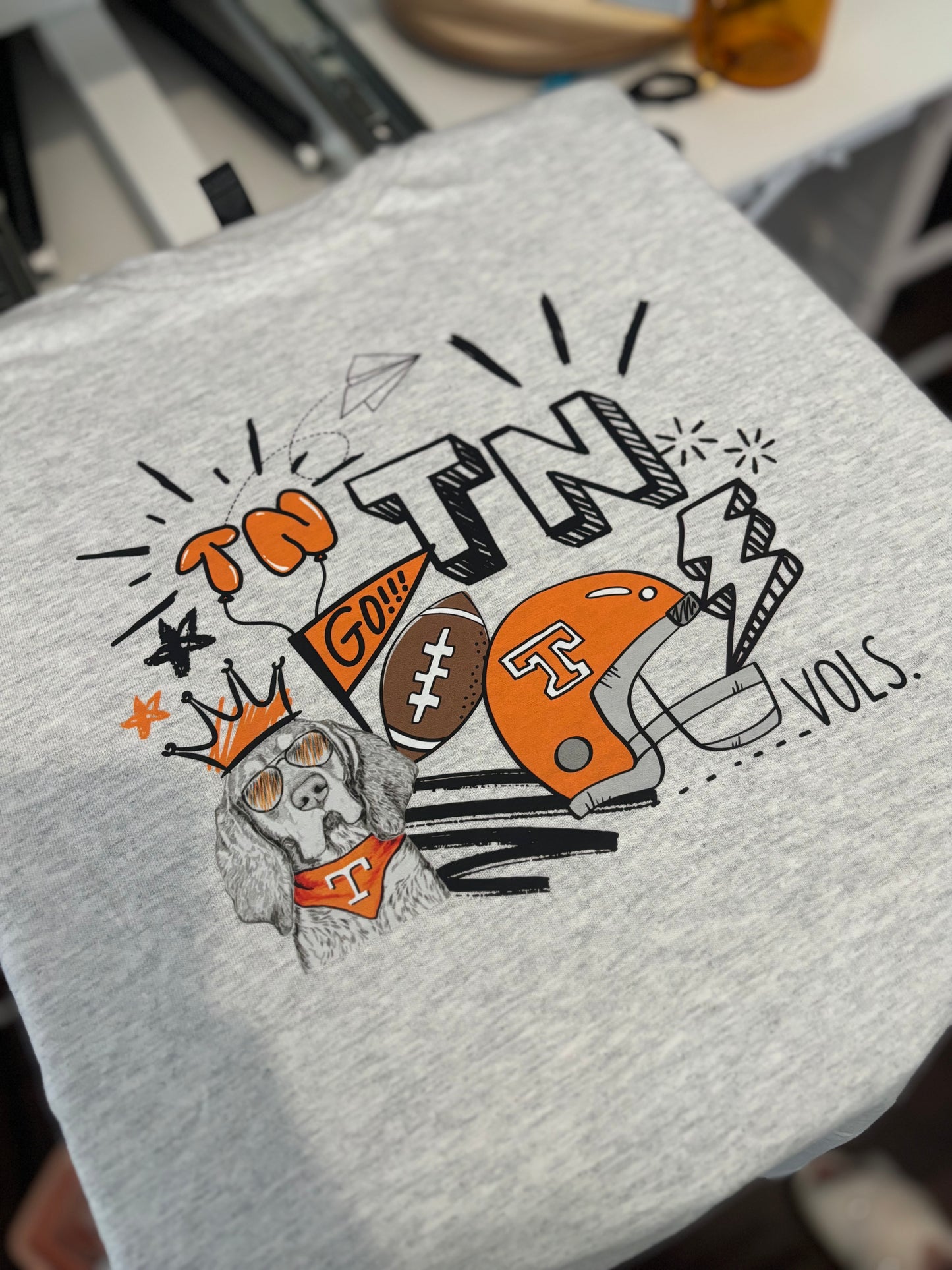 Tennessee Vols Collage Doodle Shirt | Tennessee Football Graphic Tee