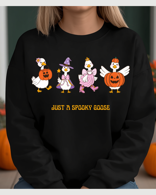 Spooky Goose Halloween Shirt & Sweatshirt | Cute Fall Goose Apparel