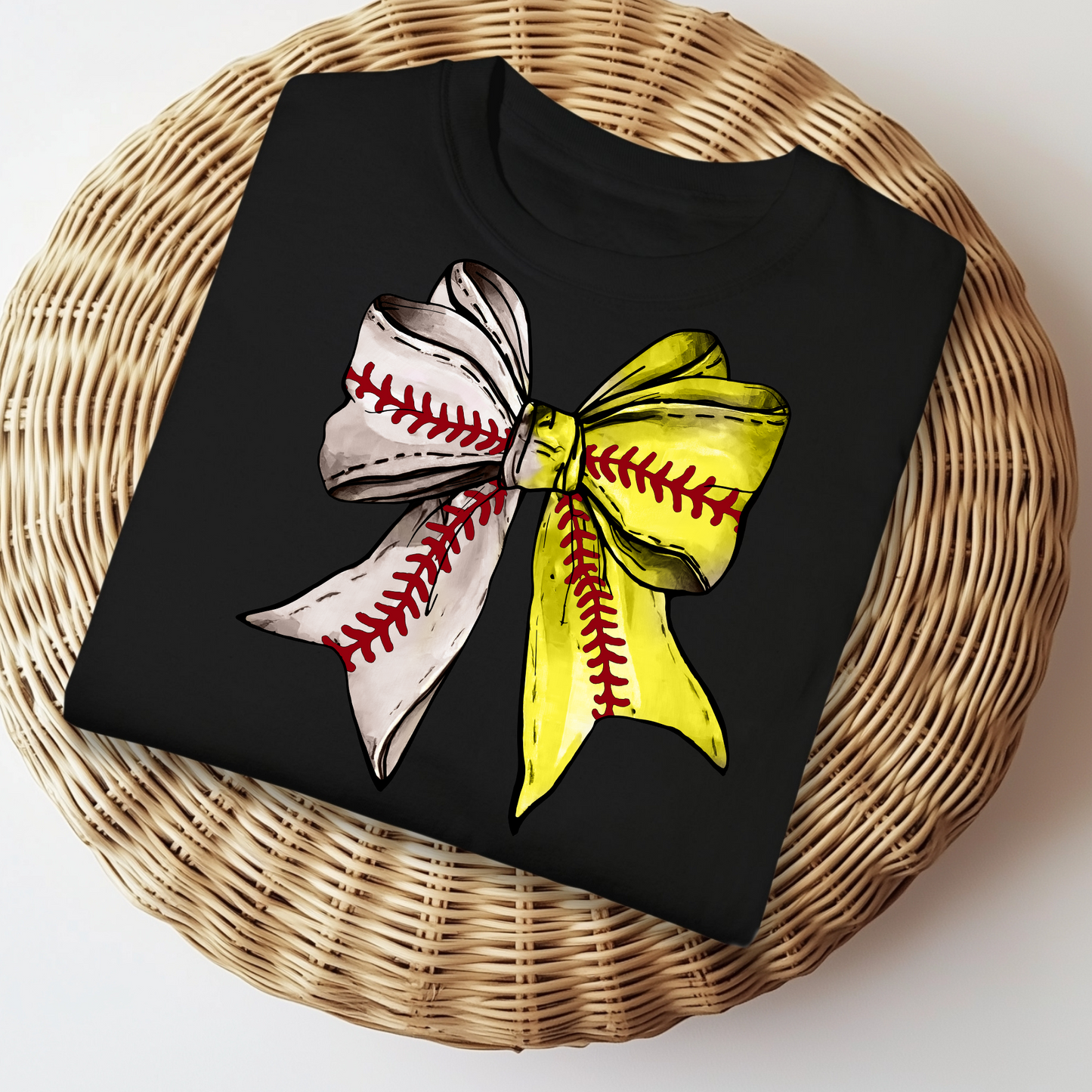Half Baseball Half Softball Bow