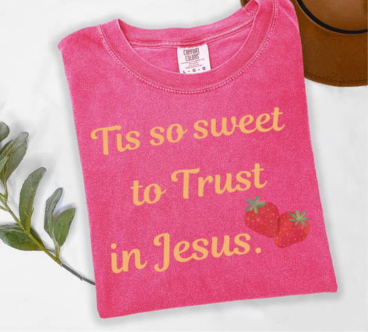 Tis So Sweet to Trust in Jesus Christian Hymn Shirt